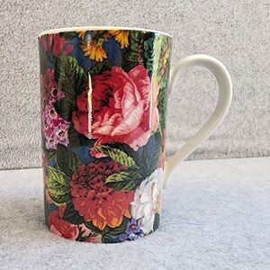Dunoon Stoneware Floral Painted Decorated Mug 12 fl oz Made in Scotland